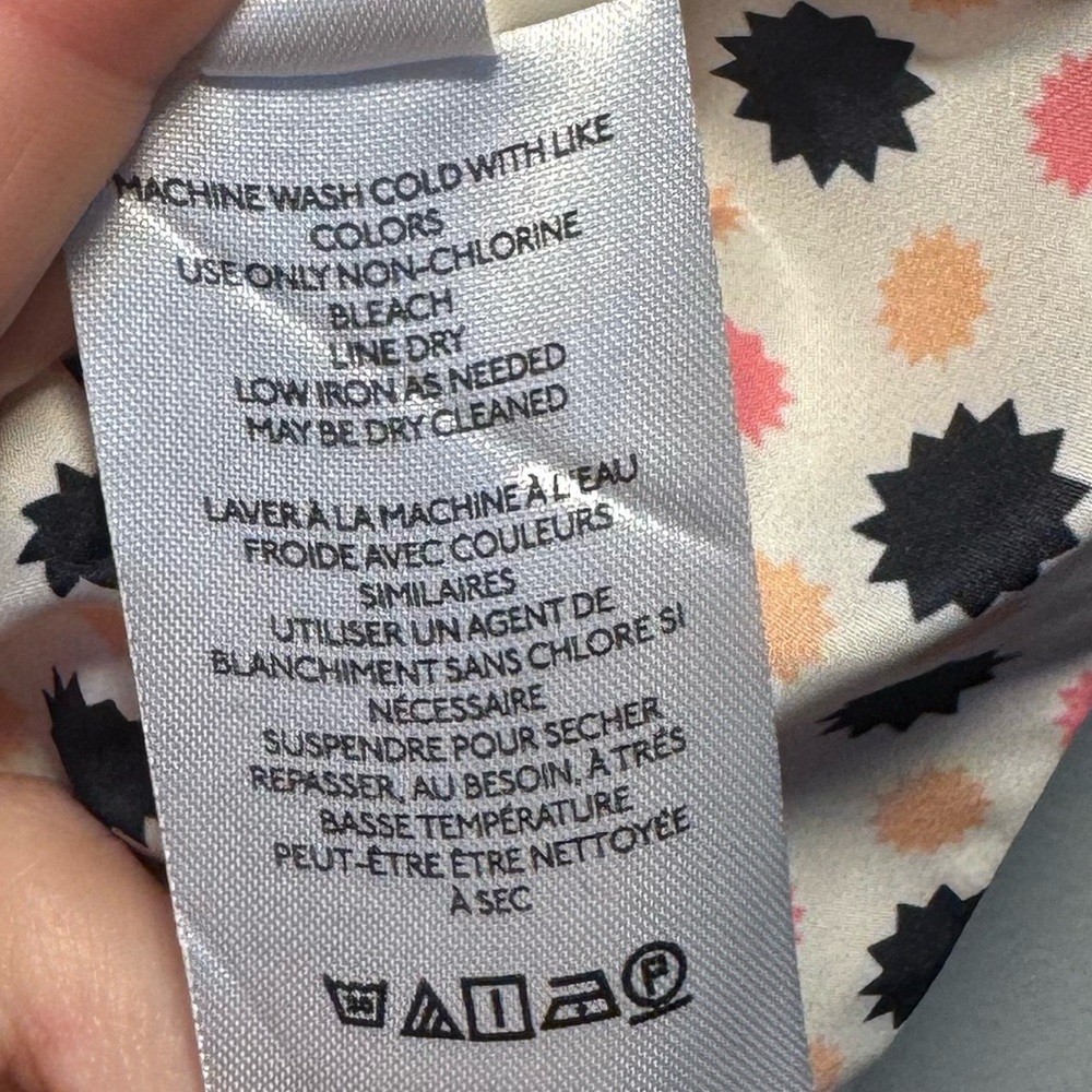 Anthro Maeve Neutral Motif Bow-Tie One-Shoulder Tank NWOT Sz 8 - Picture 9 of 10